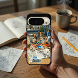 Art Studio Desk Phone Case – Protective Artist Case Compatible with iPhone, Samsung & Google Pixel
