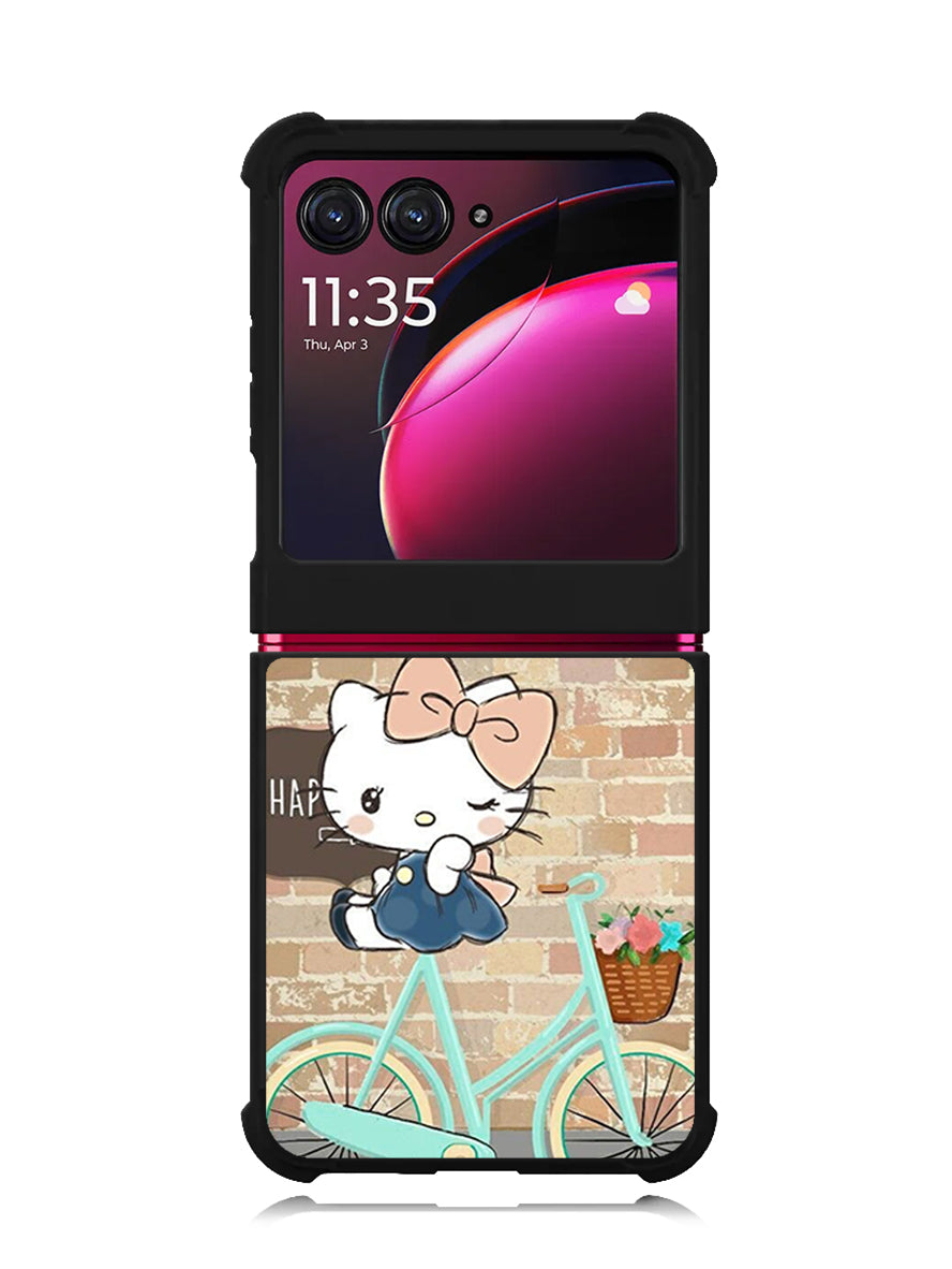 Hello Kitty Bicycle Motorola Moto Razr Plus 2023 , Moto Razr+ 2023 Case