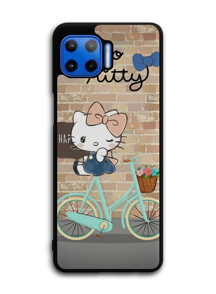 Hello Kitty Bicycle Motorola Moto One 5G Case , Moto One 5G UW Case , Moto G 5G Plus Case