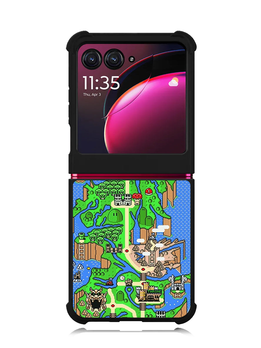 Super Mario World Map Motorola Moto Razr Plus 2023 , Moto Razr+ 2023 Case