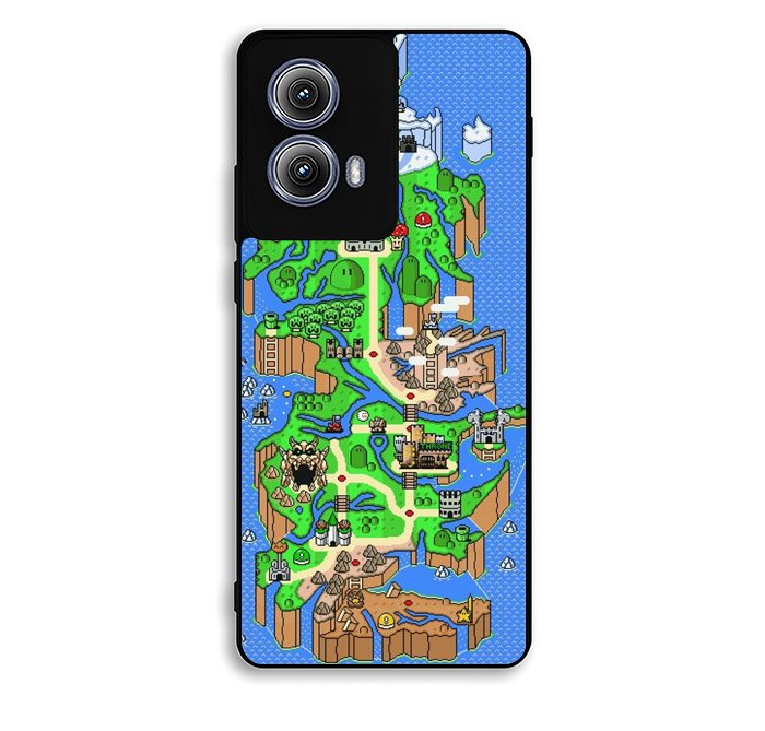 Super Mario World Map Motorola Moto Edge 2024 Case DC1036