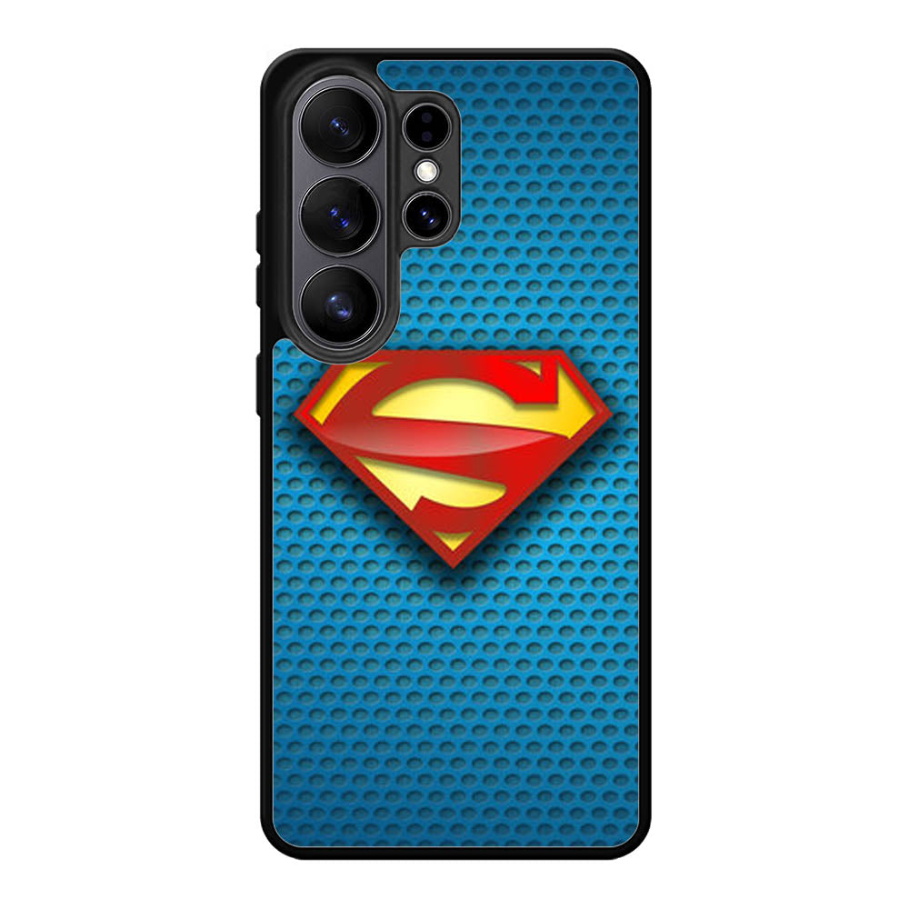 Superman Blue Carbon Logo Samsung Galaxy S26 Ultra phone case with DC1798 design