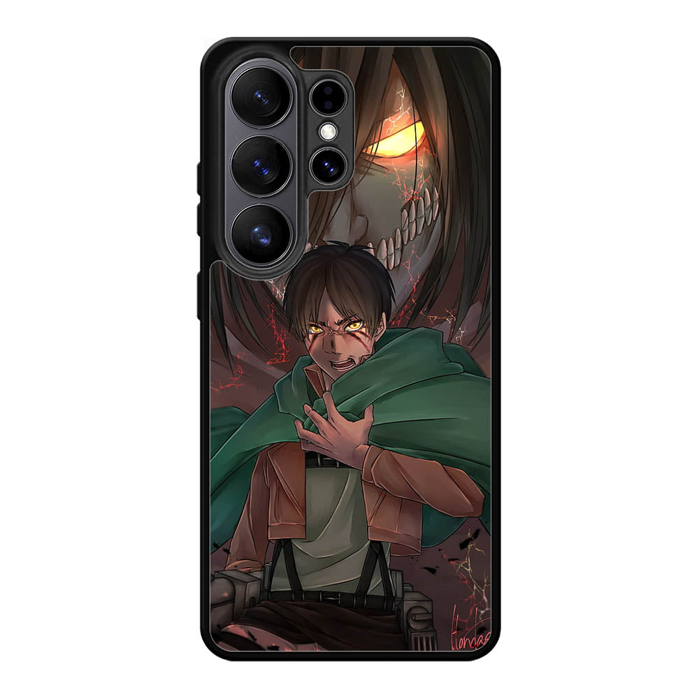 Attack On Titan Eren Samsung Galaxy S26 Ultra phone case with DC0114 design