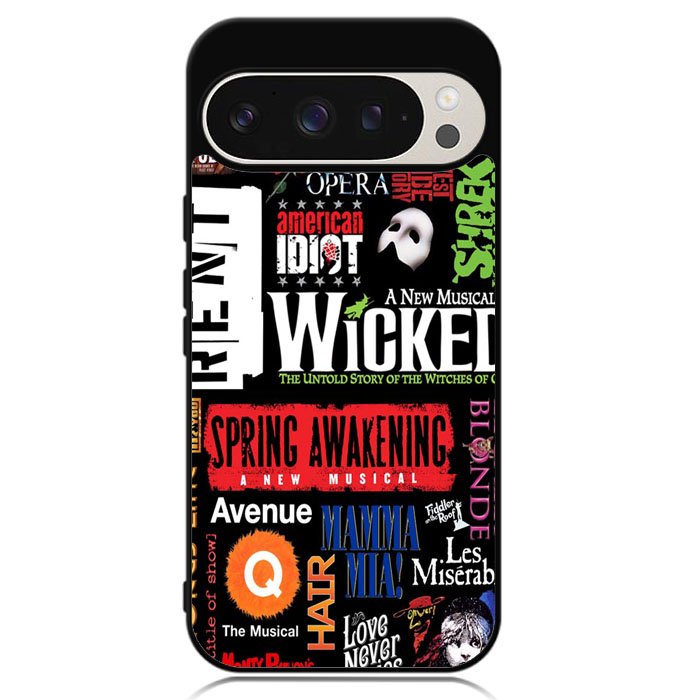 Broadway Musical Collage Case Google Pixel 9 | Google Pixel 9 Pro Case DC0243