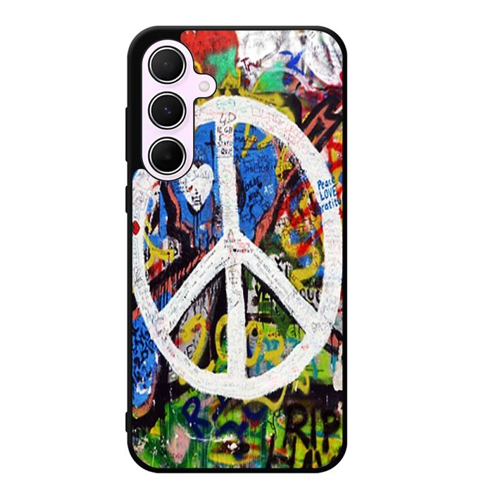 Peace Sign Graffiti Love Art Case Samsung Galaxy A35 5G Case DC1388