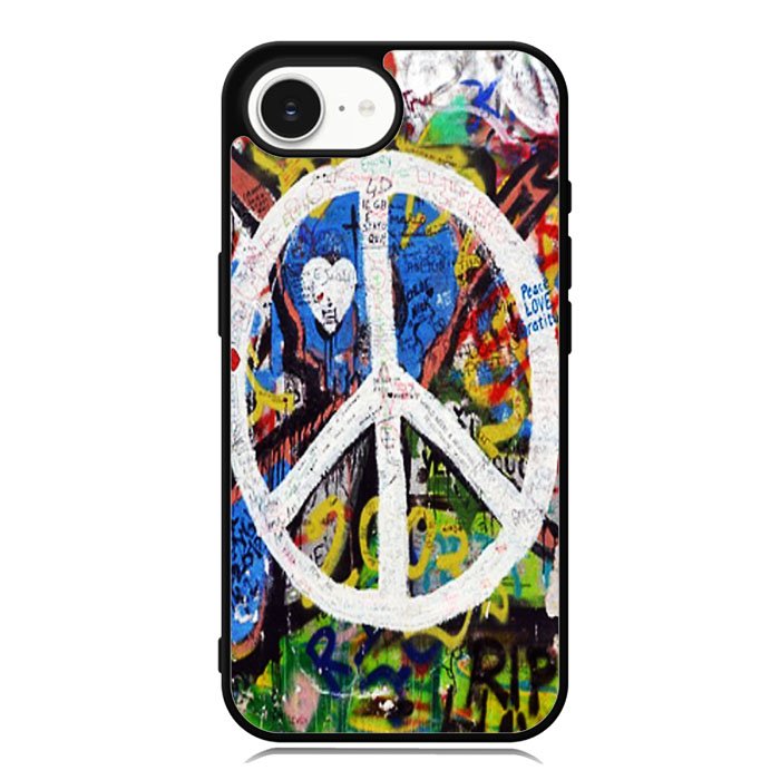 Peace Sign Graffiti Love Art Case iPhone 16e Case DC1388