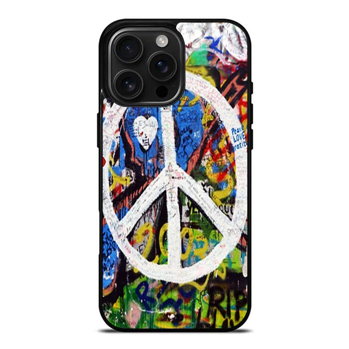 Peace Sign Graffiti Love Art Case iPhone 16 Pro Max Case DC1388