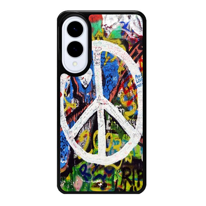 Peace Sign Graffiti Love Art Case Samsung Galaxy S25 Edge DC1388