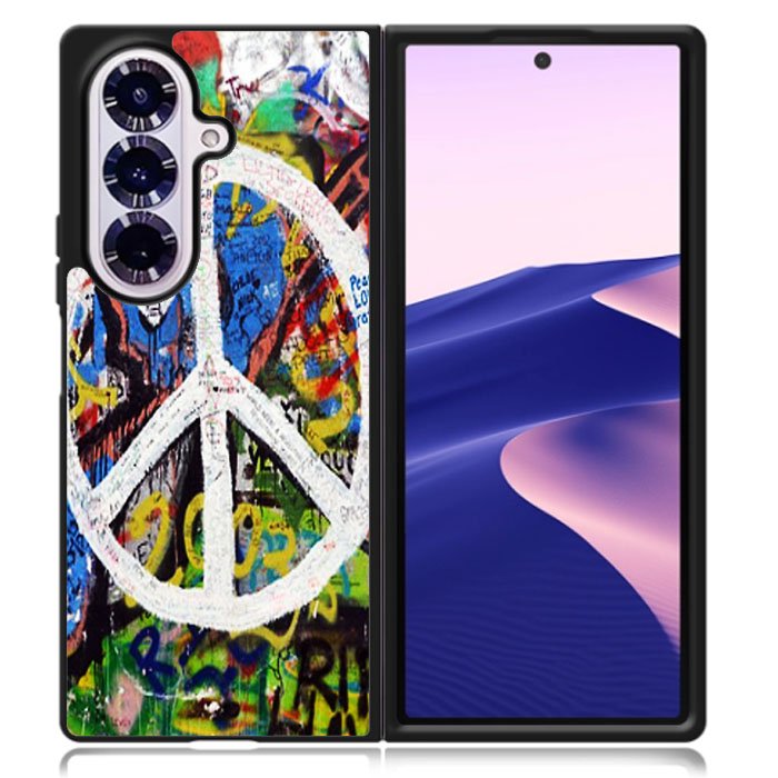Peace Sign Graffiti Love Art Case Samsung Galaxy Z Fold 7 Case DC1388