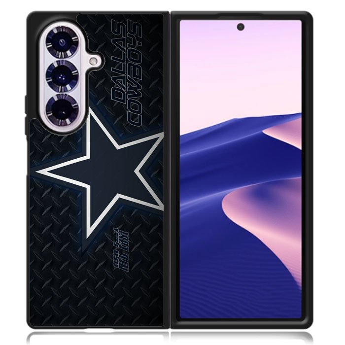 Metal Nfl Dallas Cowboys Nfl Team Logo Case Samsung Galaxy Z Fold 7 Case DC1127