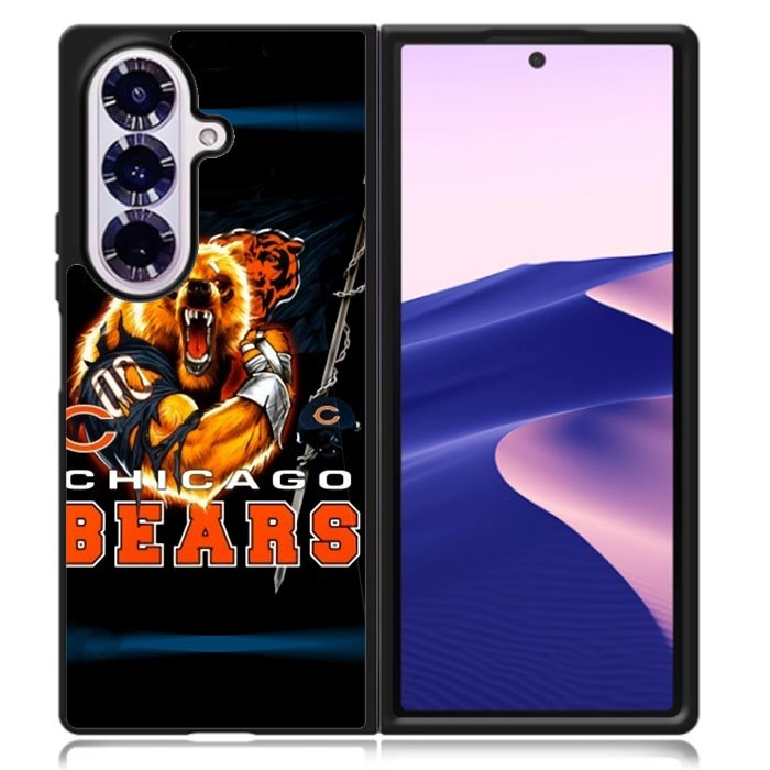 Rare Chicago Bears Nfl Team Bear Mascot Case Samsung Galaxy Z Fold 7 Case DC1548
