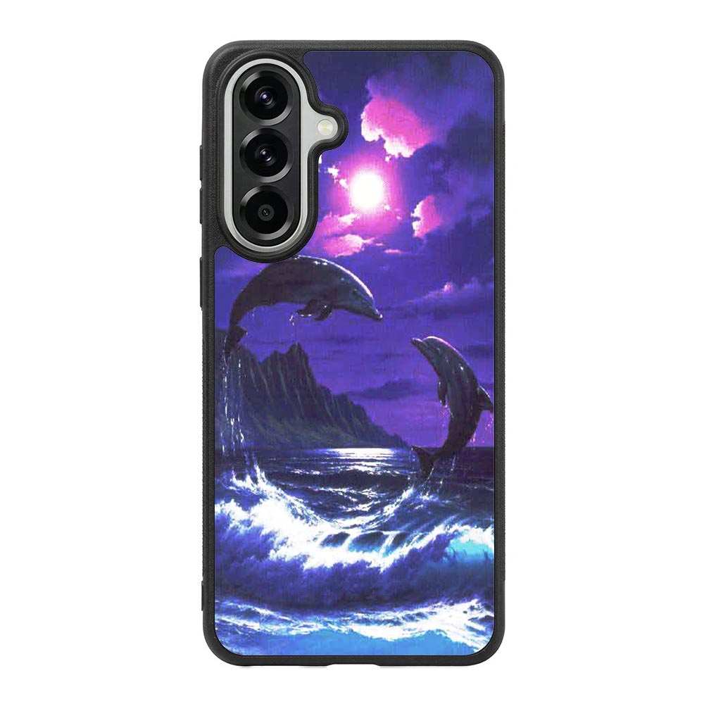 Purple Night Dolphins Beautiful Case Samsung Galaxy A37 Case DC1522