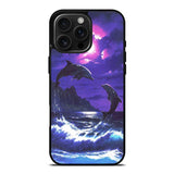 Purple Night Dolphins Beautiful Case iPhone 16 Pro Max Case DC1522