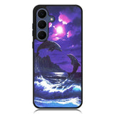 Purple Night Dolphins Beautiful Case Samsung Galaxy S23 Case DC1522