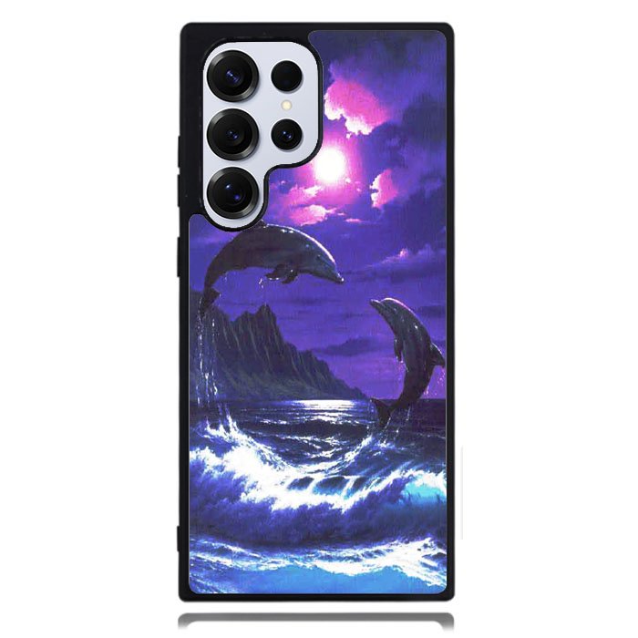 Purple Night Dolphins Beautiful Case Samsung Galaxy S24 Ultra Case DC1522