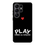 Comme Des Garcons Play X Samsung Galaxy S26 Ultra phone case with DC0379 design