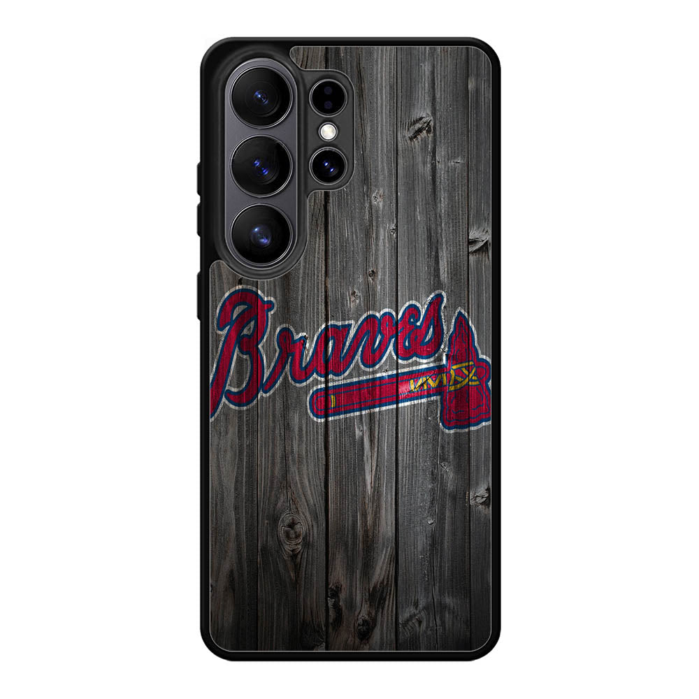atlanta braves wood Samsung Galaxy S26 Ultra Case