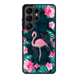 Flamingo And Flowers Samsung Galaxy S26 Ultra phone case