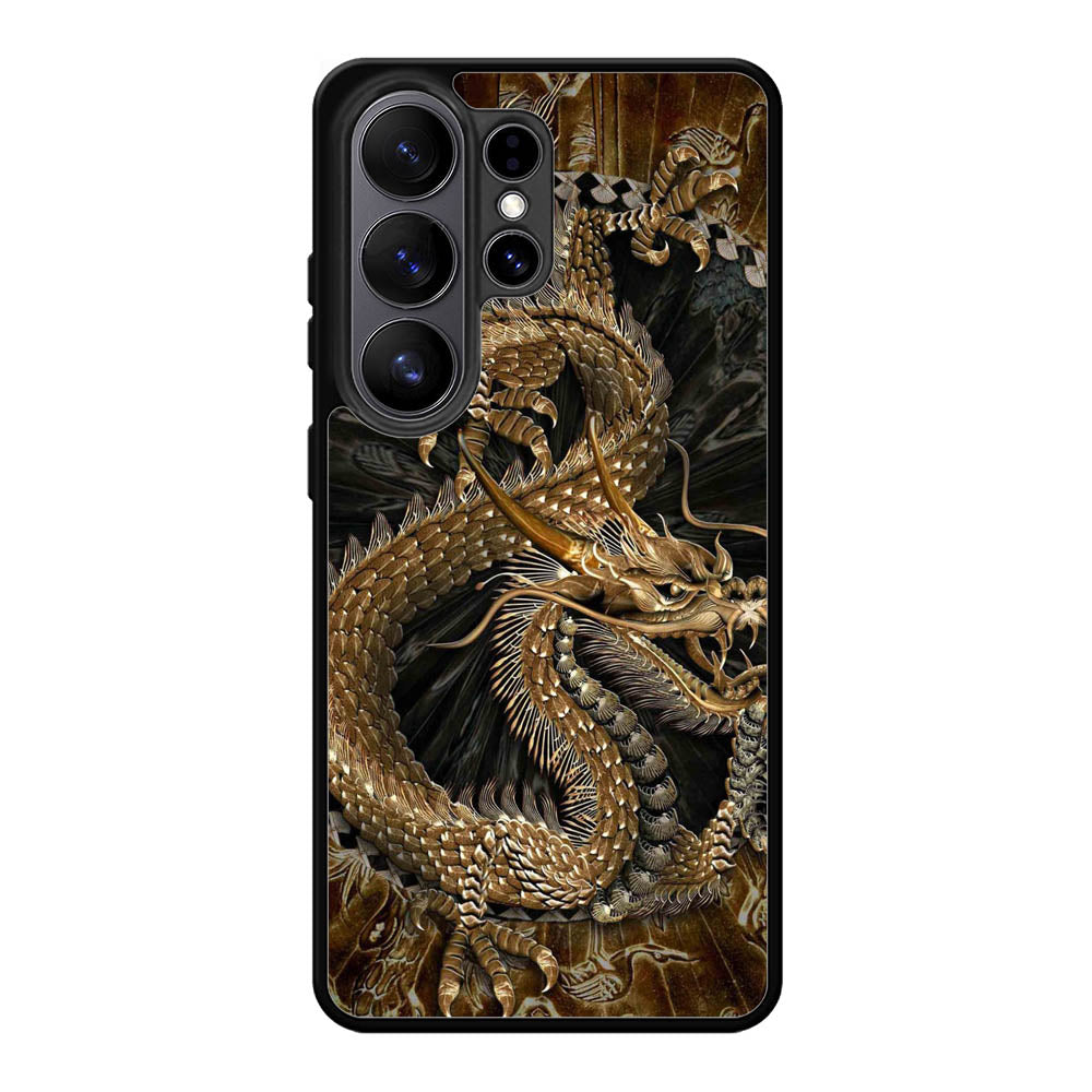 Black And Gold Dragon Samsung Galaxy S26 Ultra Case