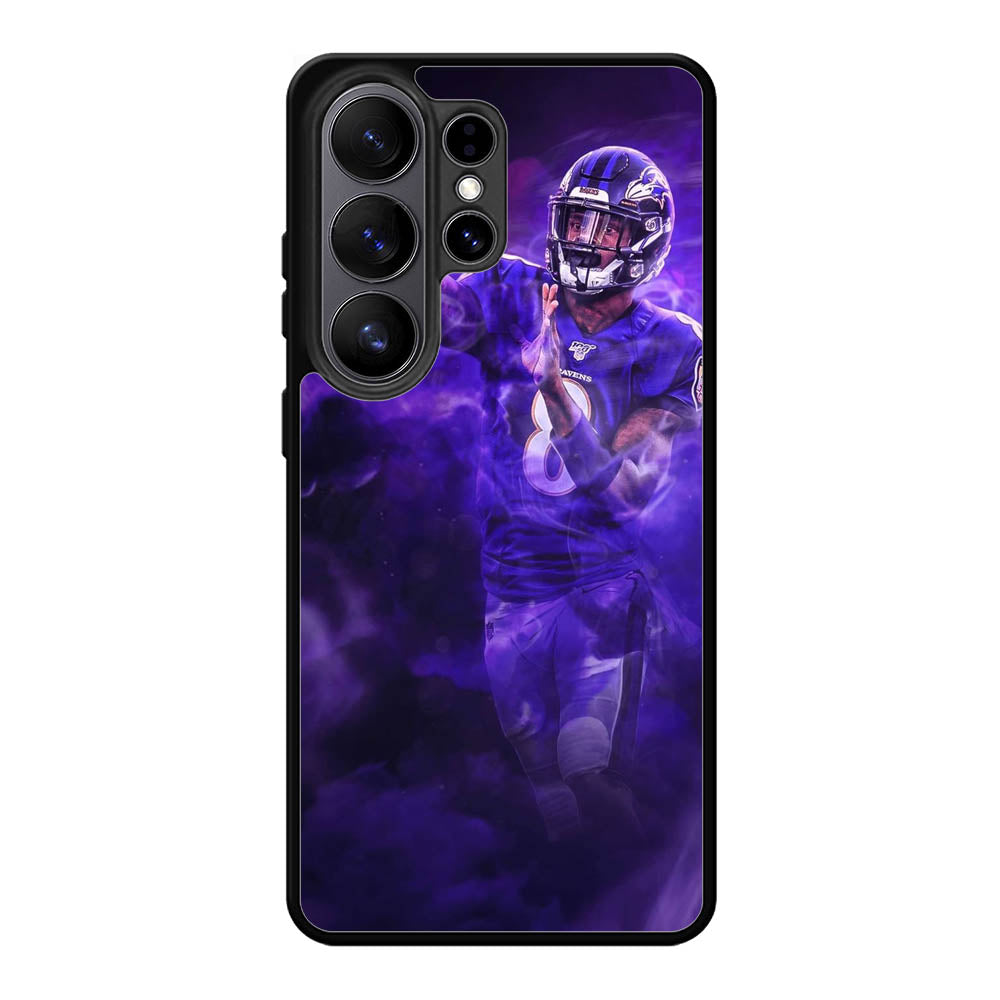 Lamar Jackson Smoke Samsung Galaxy S26 Ultra Case DC1006