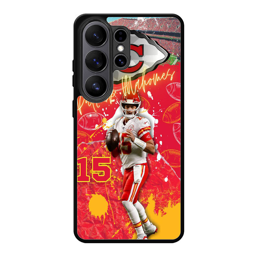 Patrick Mahomes Samsung Galaxy S26 Ultra phone case with DC1382 design
