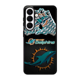 Miami Dolphins Logo Case Samsung Galaxy S26 phone case with DC1133 design