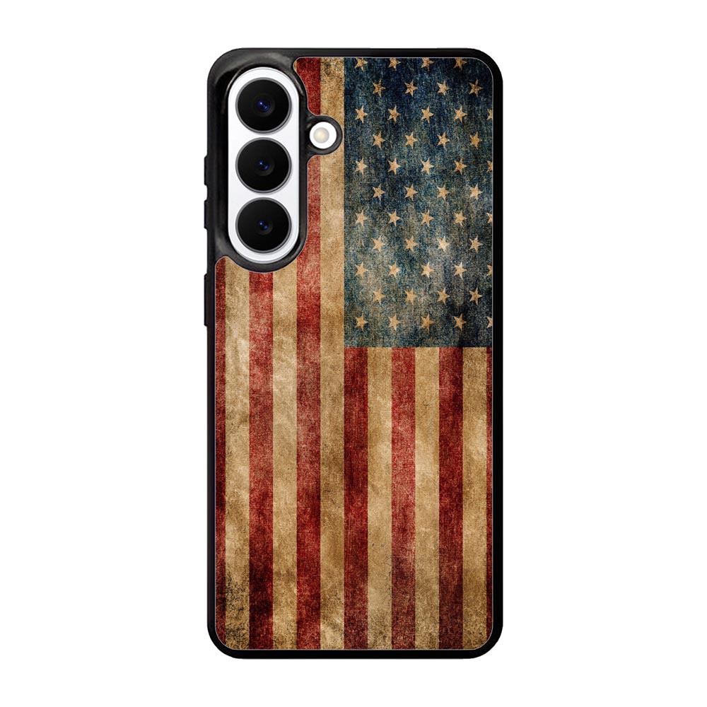 Vintage American Flag Samsung Galaxy S26 phone case