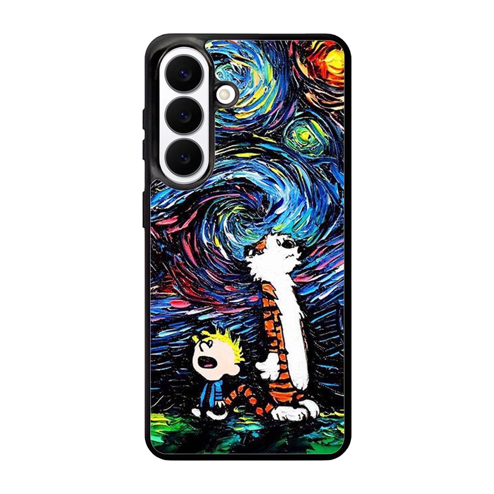 Calvin And Hobbes Art Starry Night Samsung Galaxy S26 Plus phone case with DC0281 design
