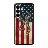 Browning Deer Real Tree Camo Usa Flag Samsung Galaxy S26 Plus Case DC0245