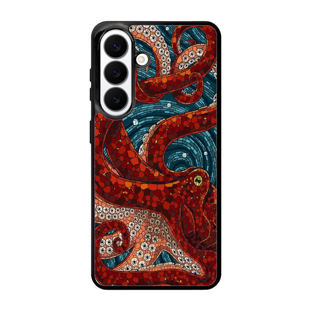 Kraken Octopus Stained Glass Samsung Galaxy S26 phone case