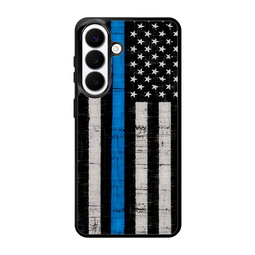 Police Blue Line Flag Samsung Galaxy S26 phone case