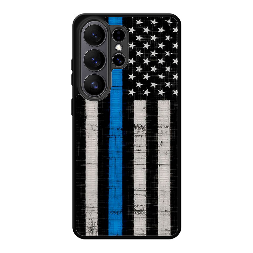 Police Blue Line Flag Samsung Galaxy S26 Ultra Case