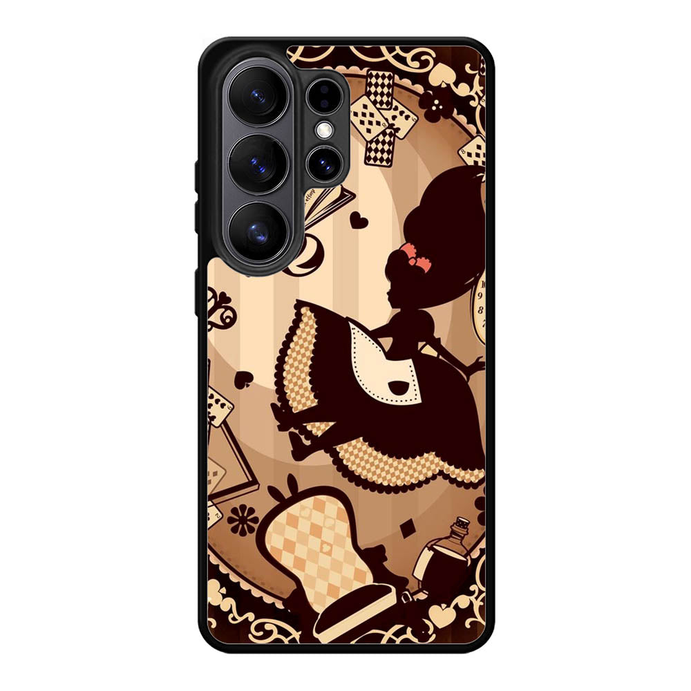 Alice in Wonderland Brown Samsung Galaxy S26 Ultra Case