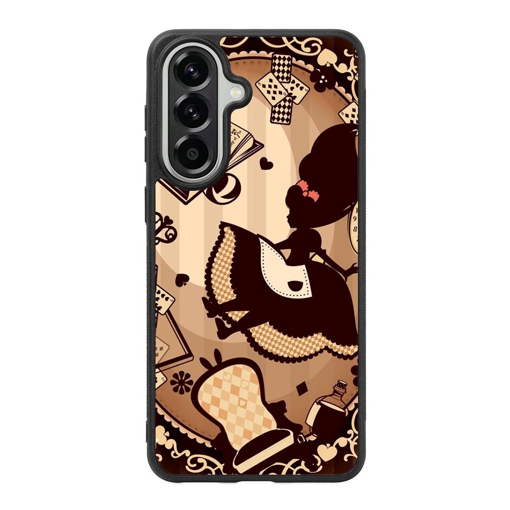 Alice in Wonderland Brown Samsung Galaxy A37 Case
