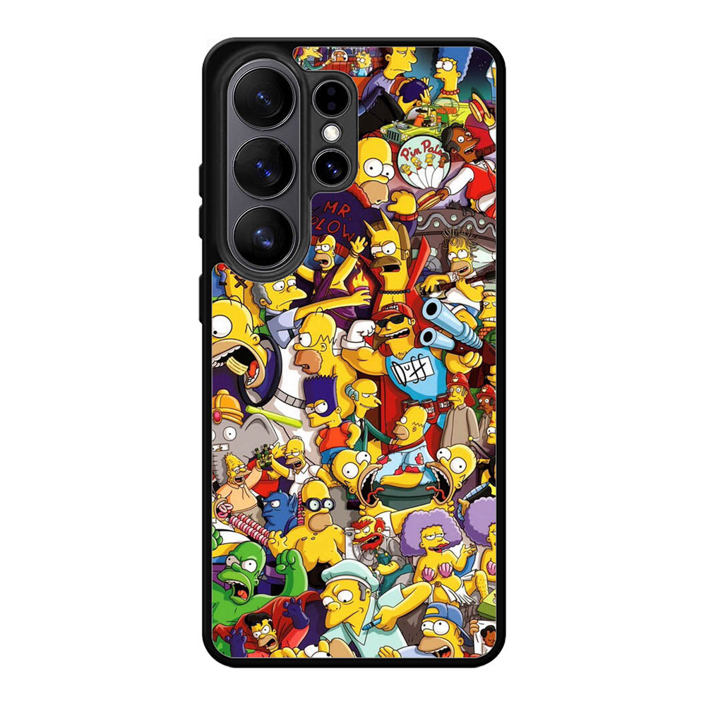 The Simpsons Collage Case Samsung Galaxy S26 Ultra phone case with DC1878 design