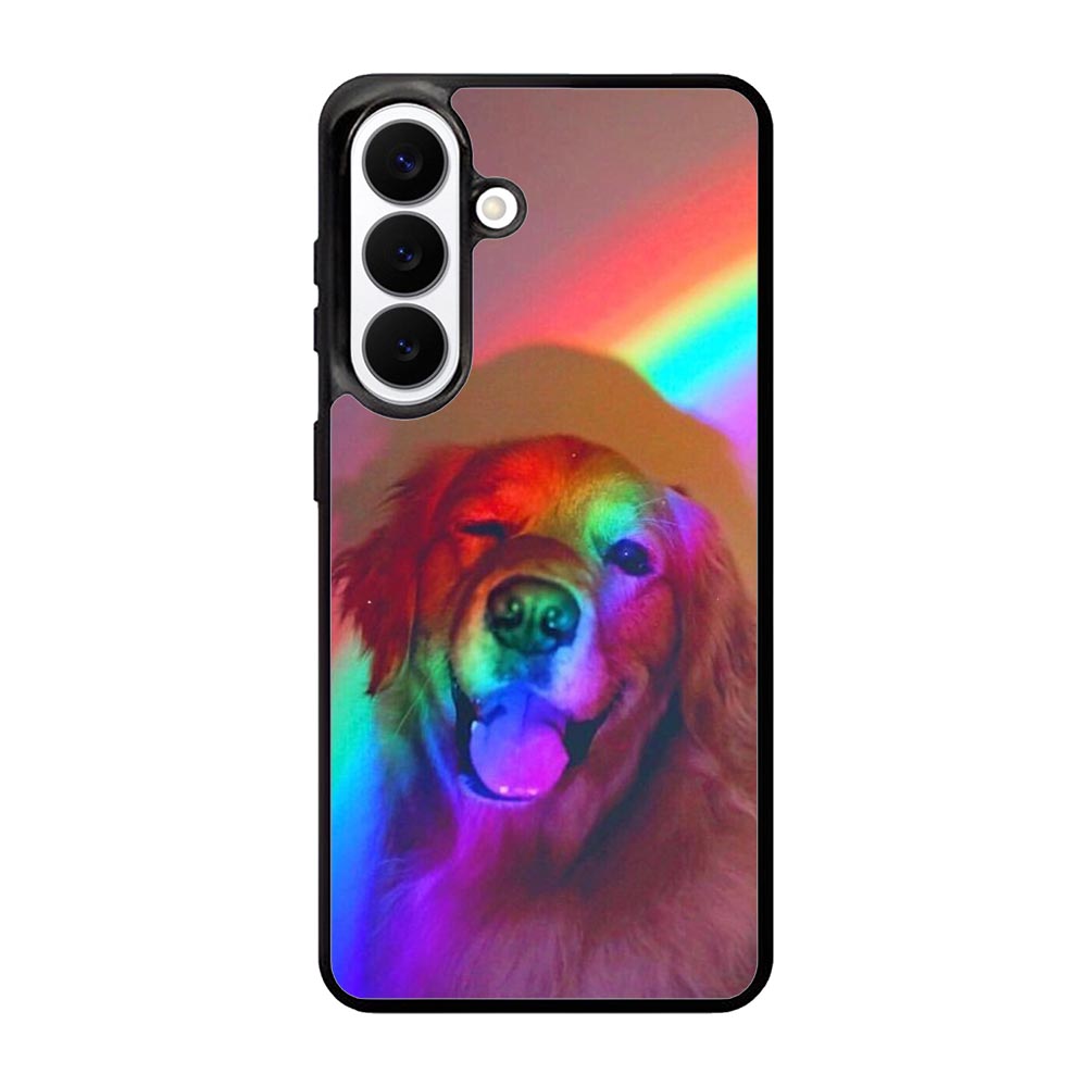 Dog Rainbow Light Samsung Galaxy S26 Plus phone case