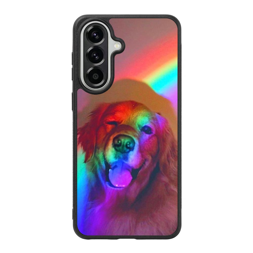 Dog Rainbow Light Samsung Galaxy A57 Case