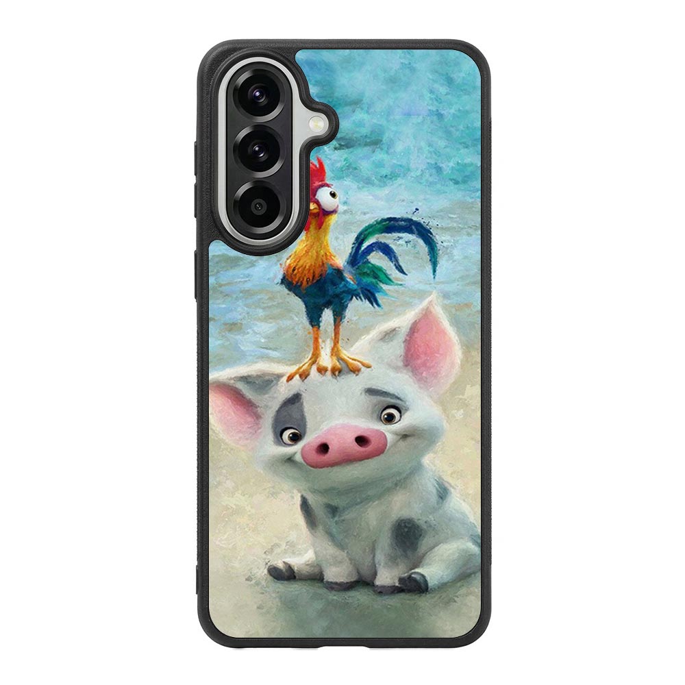 Moana Pua Pig Heihei Beach Samsung Galaxy A57 Case