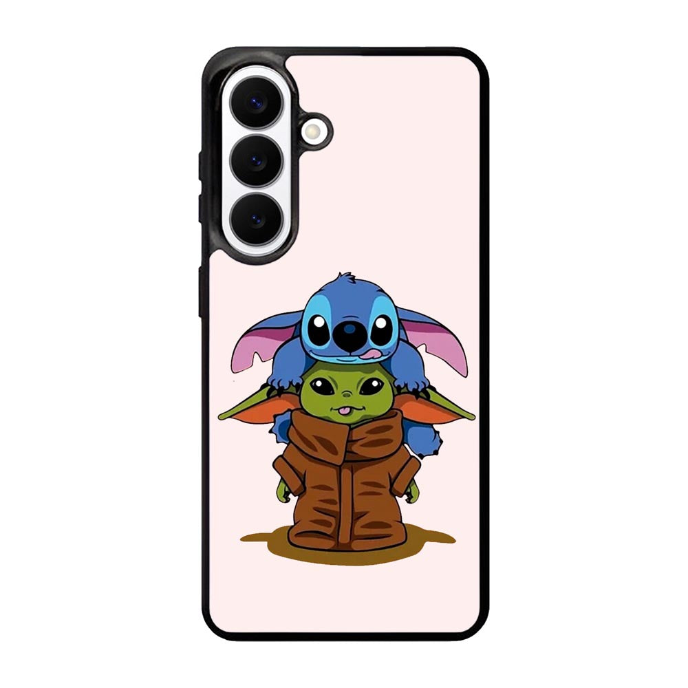 Baby Yoda and Stitch Samsung Galaxy S26 phone case
