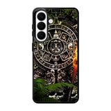 Aztec Calendar Texture Wallpaper Case Samsung Galaxy S26 phone case with DC0126 design