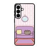 Pusheen Cat Wallpaper Samsung Galaxy S26 phone case with DC1527 design