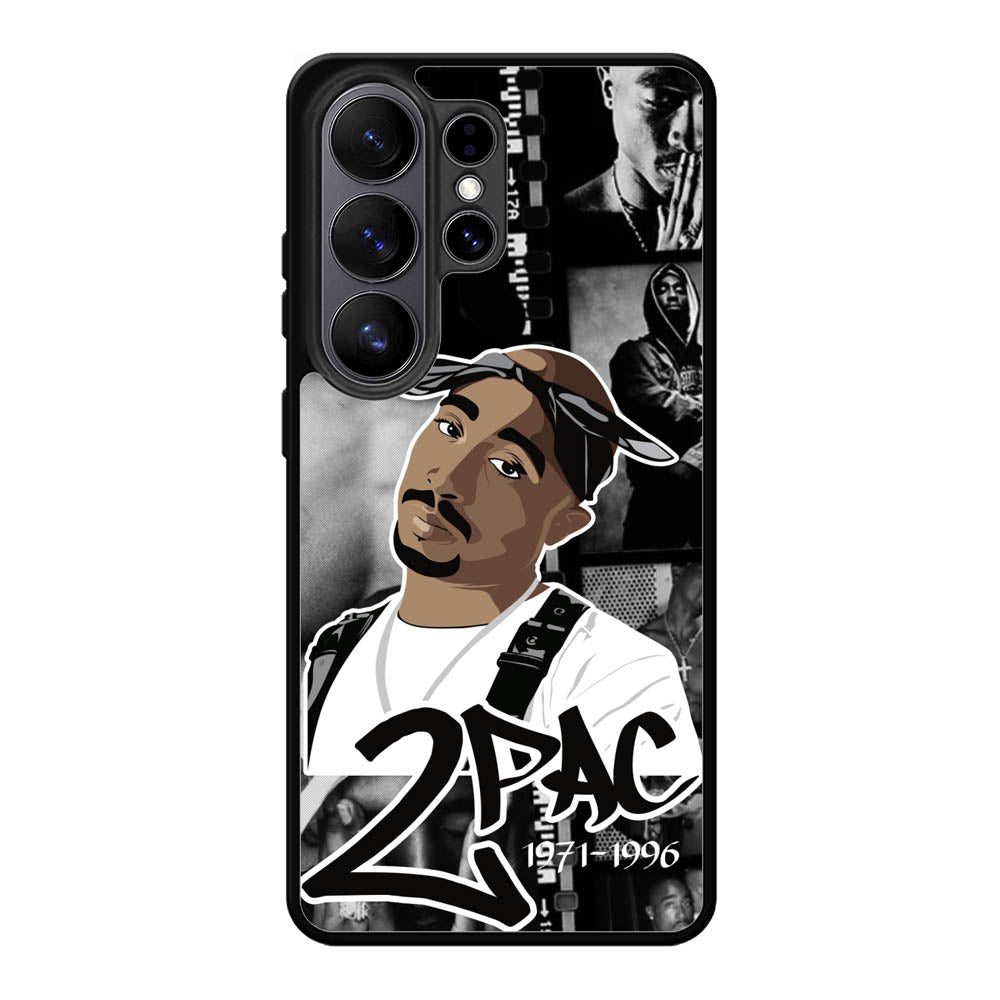 Tupac Shakur collage Samsung Galaxy S26 Ultra phone case