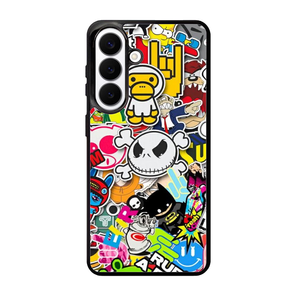 Stickerbomb Graffiti Art Collage Cool Samsung Galaxy S26 Plus phone case