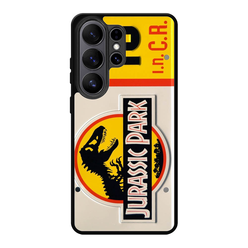 Jurassic Park Jeep License Samsung Galaxy S26 Ultra phone case