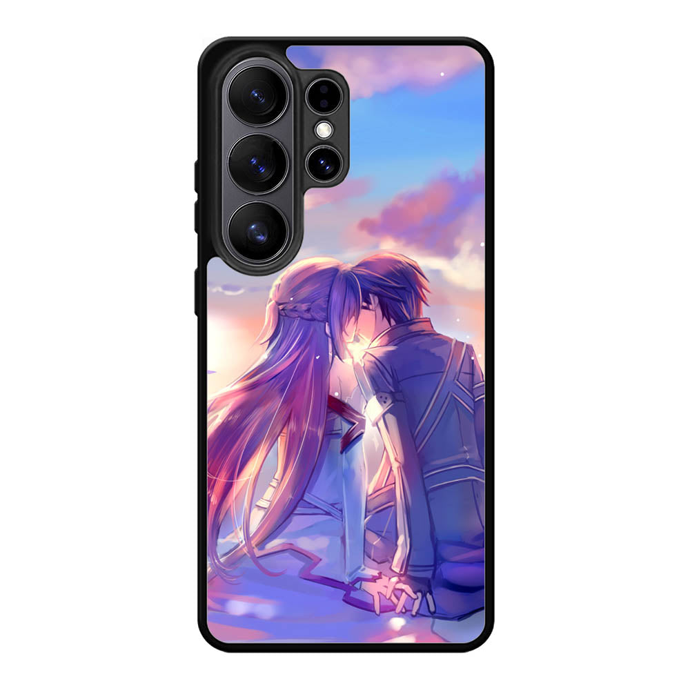 Anime Asuna Yuuki Kirito Sinon SAO Samsung Galaxy S26 Ultra phone case