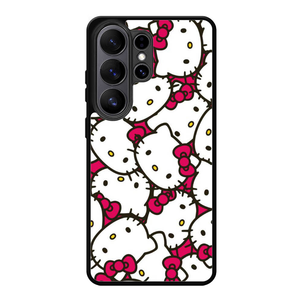 Hello Kitty Face Pattern Samsung Galaxy S26 Ultra Case DC0836