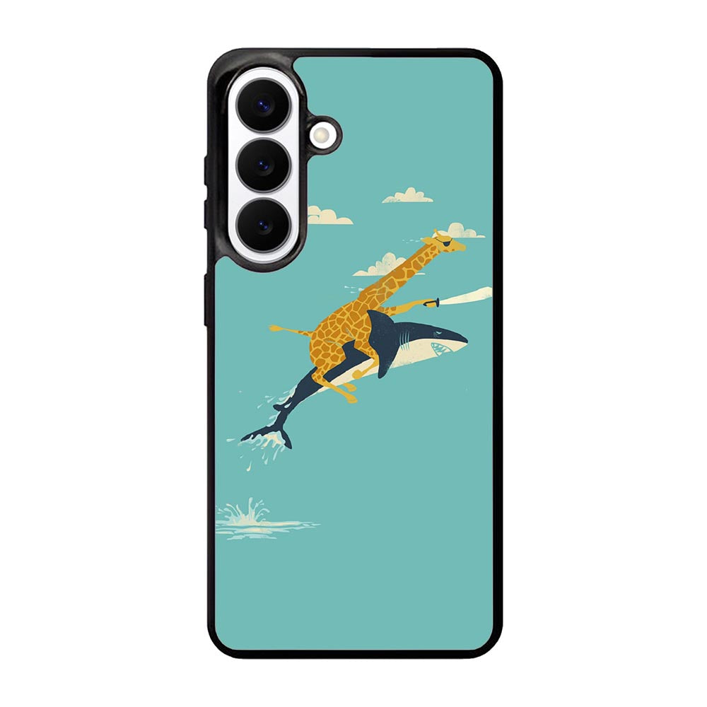 Black Friday offer Giraffe Riding Shark Samsung Galaxy S26 Plus phone case