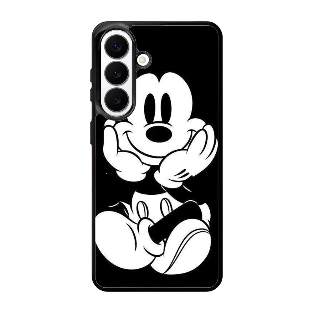 Black Mickey Mouse Samsung Galaxy S26 phone case