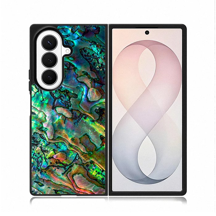 Luxury Blue Abalone Samsung Galaxy Z Fold 8 Ultra Case