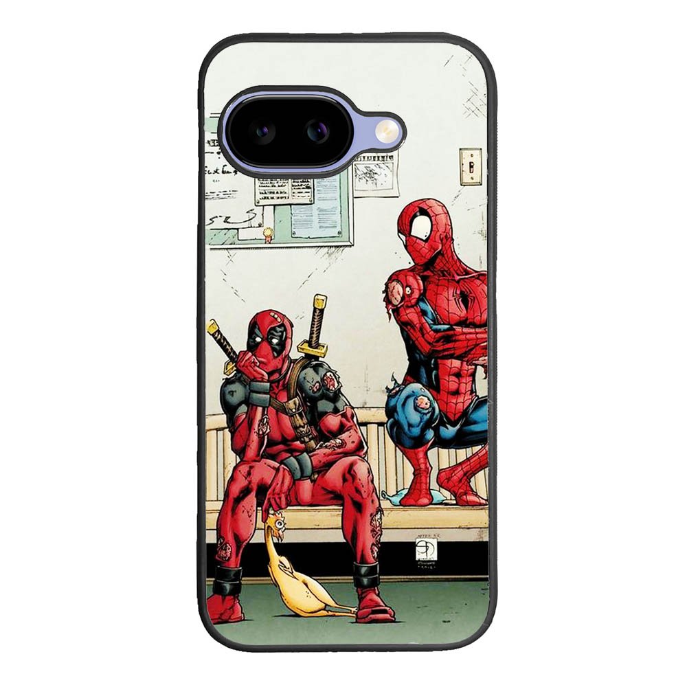 Funny Spiderman And Deadpool Google Pixel 10A Case DC0668